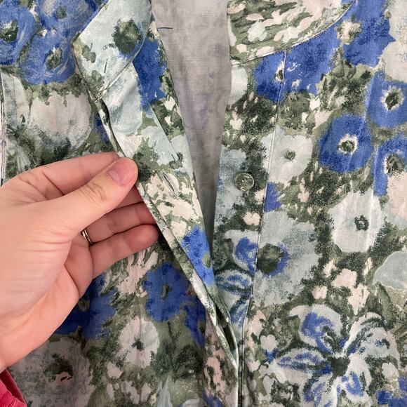 Tuckernuck Jardin De Fleurs Sleeveless Royal Shirt Dress - Picture 6 of 7